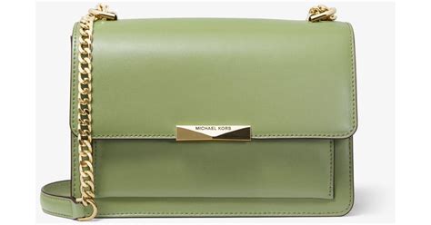 Jade Large Leather Crossbody Bag .